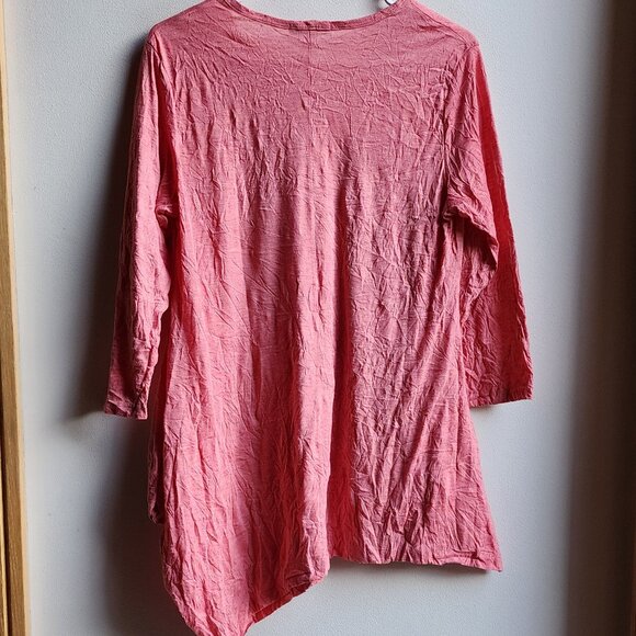 Jess & Jane Pink Angled Scoop Neck Jersey Size Small - Picture 14 of 14